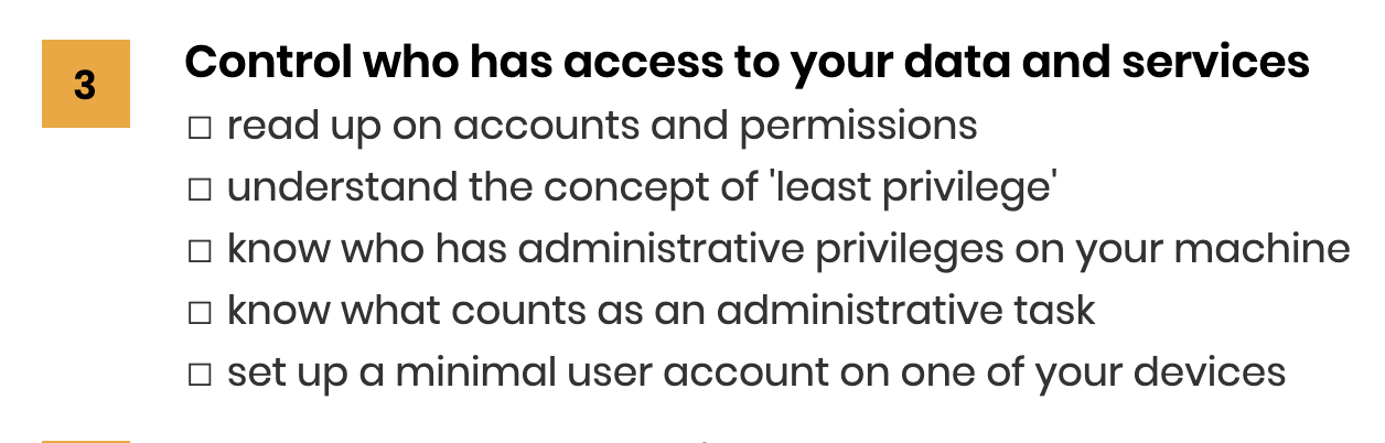 Control who has access to data and services