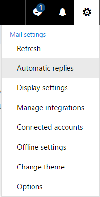 Auto replies Outlook web