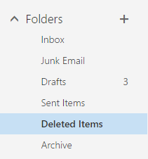 Outlook web deleted