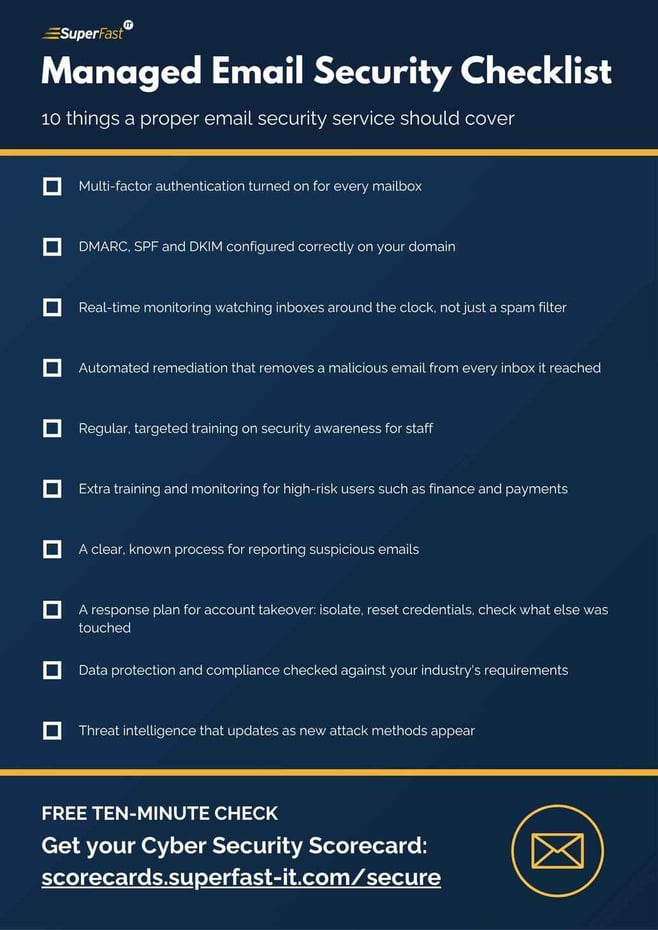 Managed Email Security Checklist