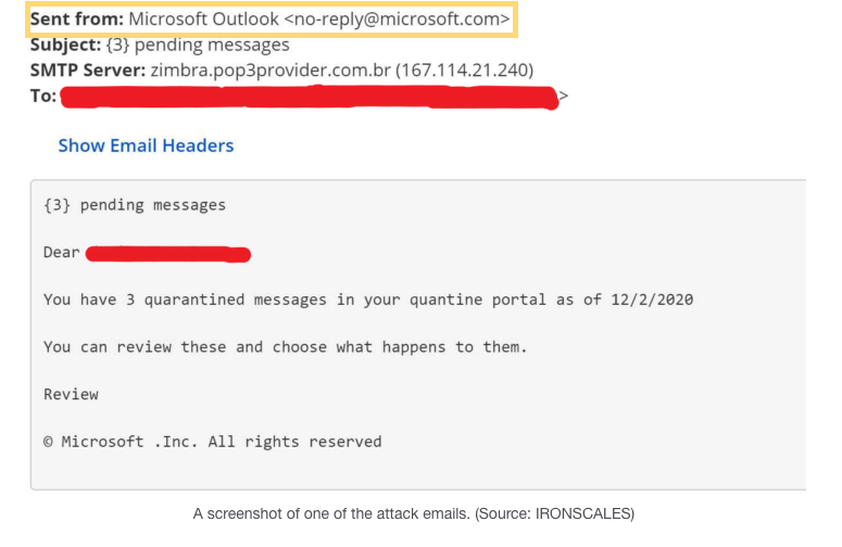 Microsoft spoof - exact domain