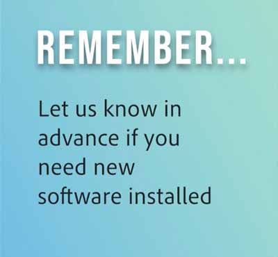 New software install - let us know in advance