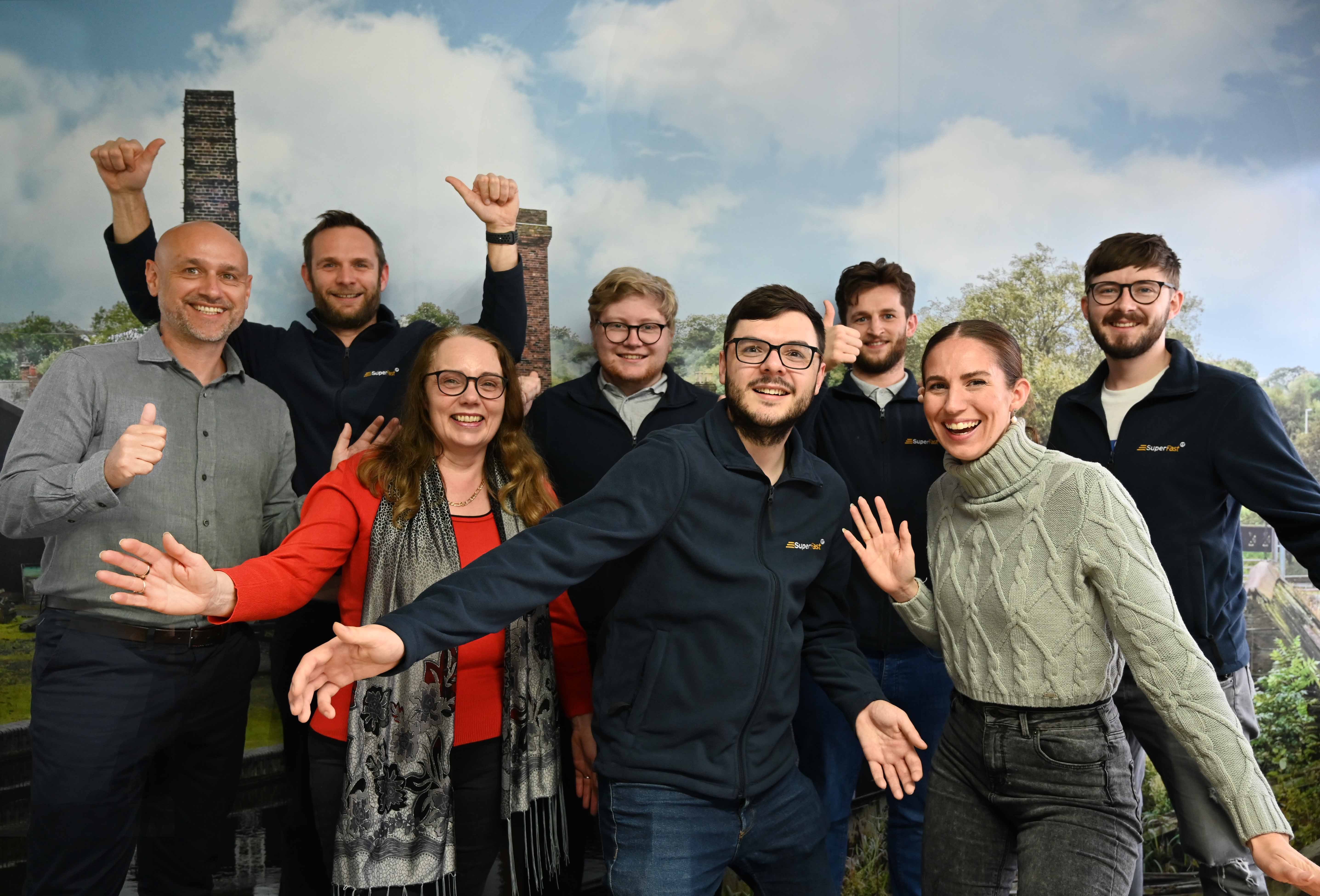 The Superfast IT team - IT company proves small businesses can help employees ‘Thrive at Work’ through wellbeing accreditation - Low res web ready