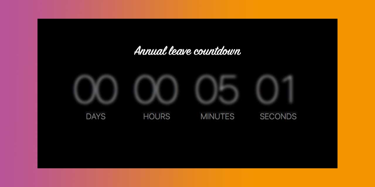 Countdown to annual leave and setting up your out of office